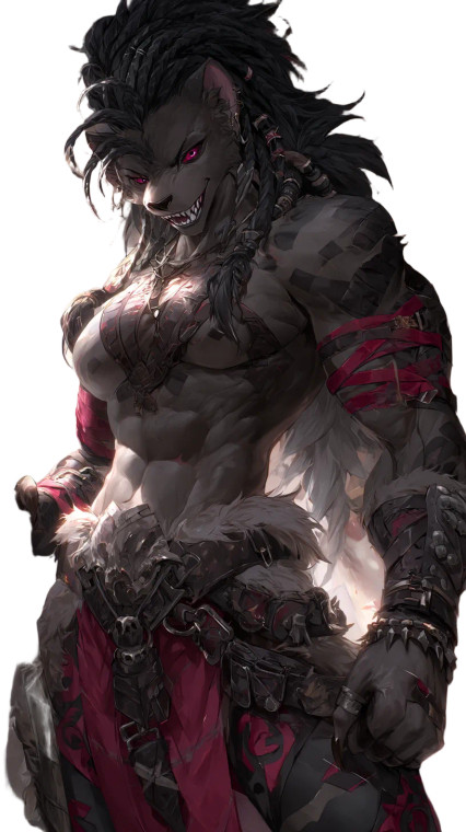 Goth Hyena Barbarian Vinyl Car Decal Sticker – Waterproof & UV-Resistant 8"