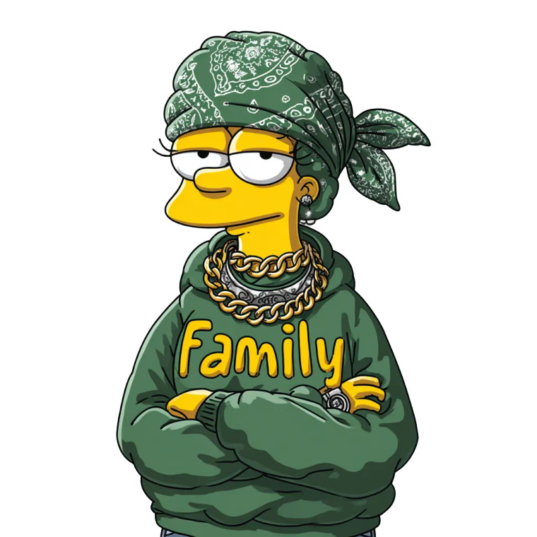 Hip-Hop Marge Vinyl Car Decal Sticker – Waterproof & UV-Resistant 8"