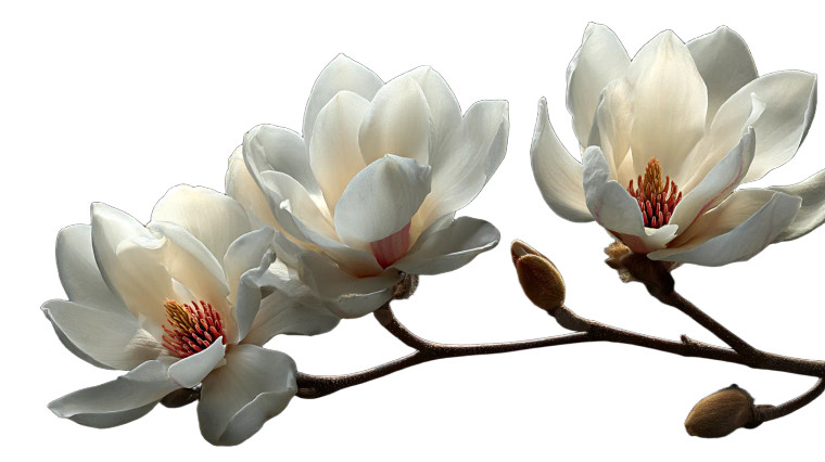 Magnolia Flowers Bloom Vinyl Car Decal Sticker – Waterproof & UV-Resistant 8"