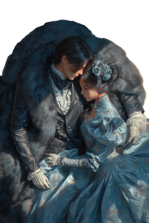 Romantic Fantasy Couple V3 Vinyl Car Decal Sticker – Waterproof & UV-Resistant 8"