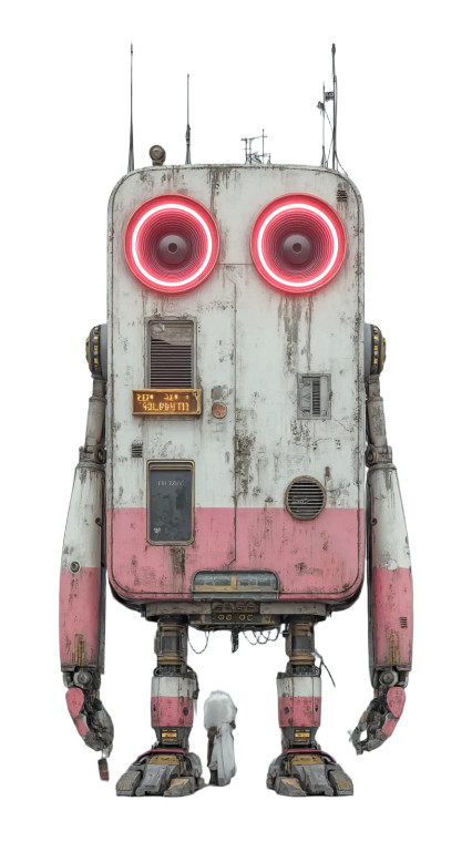 Cyberpunk Humanoid House Vinyl Car Decal Sticker – Waterproof & UV-Resistant 8"