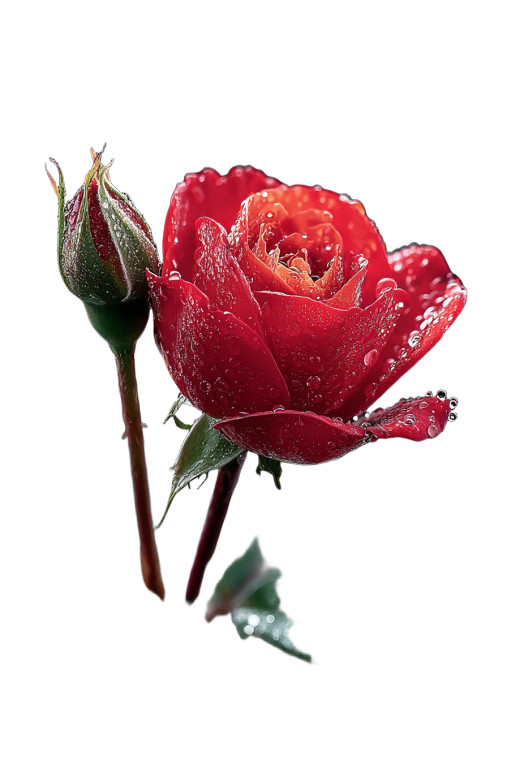 Red Rose V3 Vinyl Car Decal Sticker – Waterproof & UV-Resistant 8"