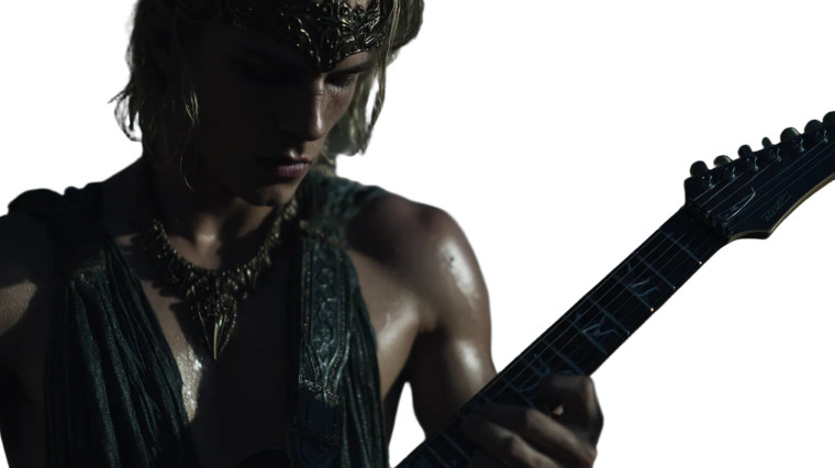 God Apollo Playing Guitar Vinyl Car Decal Sticker – Waterproof & UV-Resistant 8"