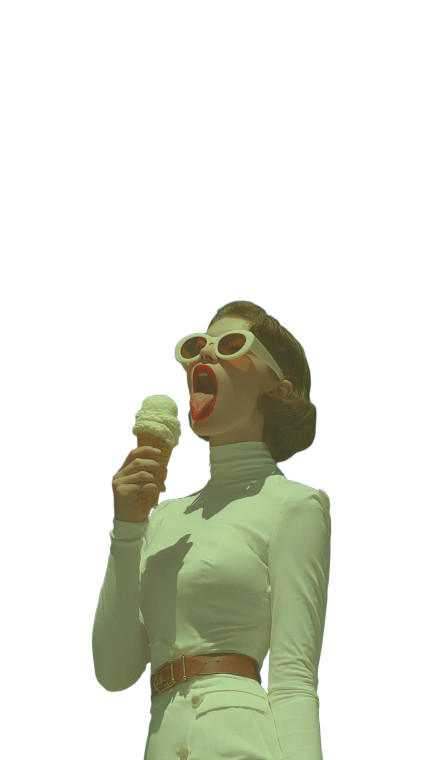 Glamorous Woman Licking V6 Vinyl Car Decal Sticker – Waterproof & UV-Resistant 8"