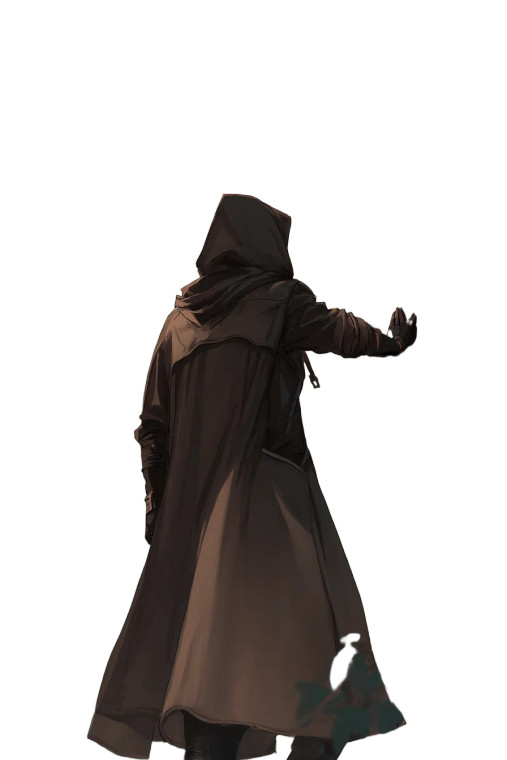 Hooded Man V4 Vinyl Car Decal Sticker – Waterproof & UV-Resistant 8"