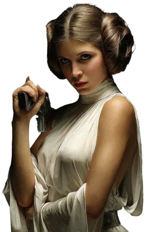 Princess Leia Portrait V4 Vinyl Car Decal Sticker – Waterproof & UV-Resistant 8"