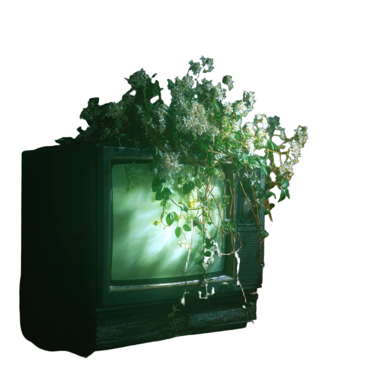 Wilted Tv Bloom Vinyl Car Decal Sticker – Waterproof & UV-Resistant 8"
