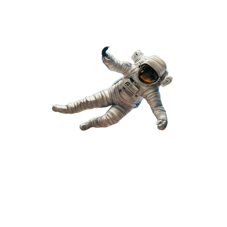Floating Astronaut Gym Vinyl Car Decal Sticker – Waterproof & UV-Resistant 8"