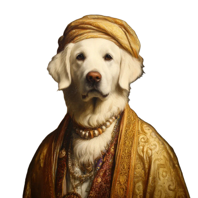 Golden Retriever Portrait V15 Vinyl Car Decal Sticker – Waterproof & UV-Resistant 8"