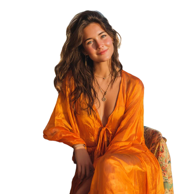 Elegant Woman At Café Vinyl Car Decal Sticker – Waterproof & UV-Resistant 8"