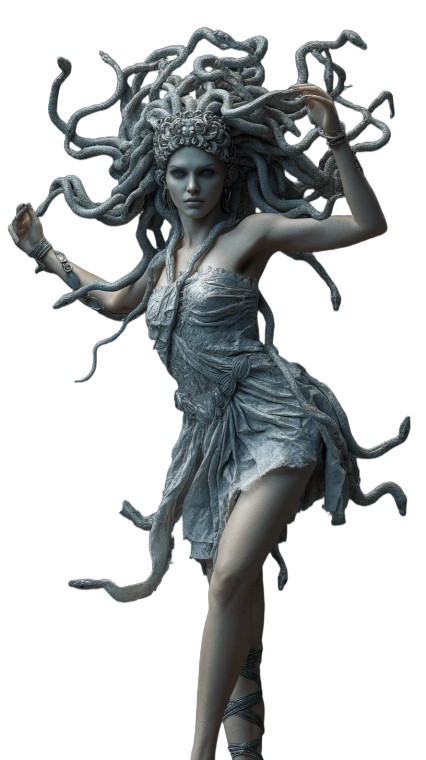 Dancing Medusa V2 Vinyl Car Decal Sticker – Waterproof & UV-Resistant 8"