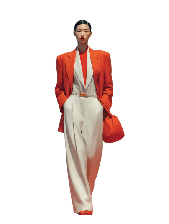 Model In Hermès Vinyl Car Decal Sticker – Waterproof & UV-Resistant 8"