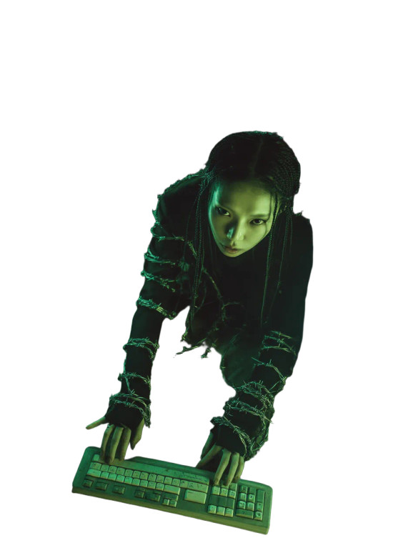 Androgynous Alien Model Vinyl Car Decal Sticker – Waterproof & UV-Resistant 8"