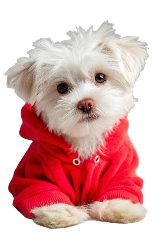 Maltese Puppy Hoodie Vinyl Car Decal Sticker – Waterproof & UV-Resistant 8"