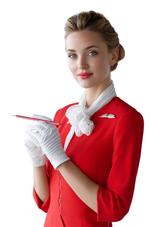 Flight Attendant Pose Vinyl Car Decal Sticker – Waterproof & UV-Resistant 8"