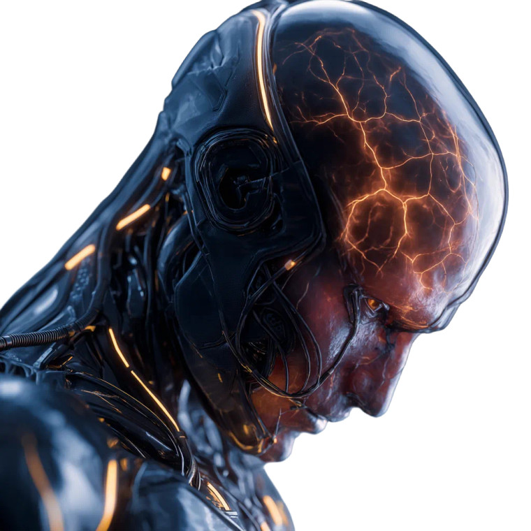 Futuristic Humanoid Ai V4 Vinyl Car Decal Sticker – Waterproof & UV-Resistant 8"