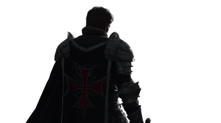 Grimdark Templar Knight Vinyl Car Decal Sticker – Waterproof & UV-Resistant 8"