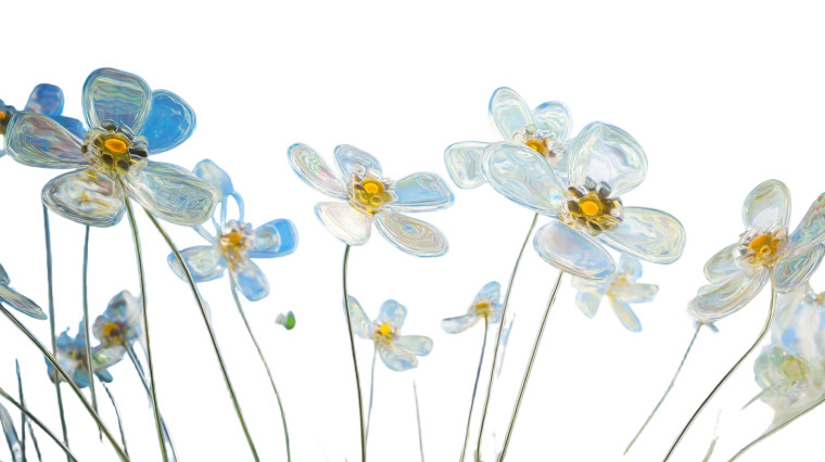 Translucent Dream Flowers Vinyl Car Decal Sticker – Waterproof & UV-Resistant 8"