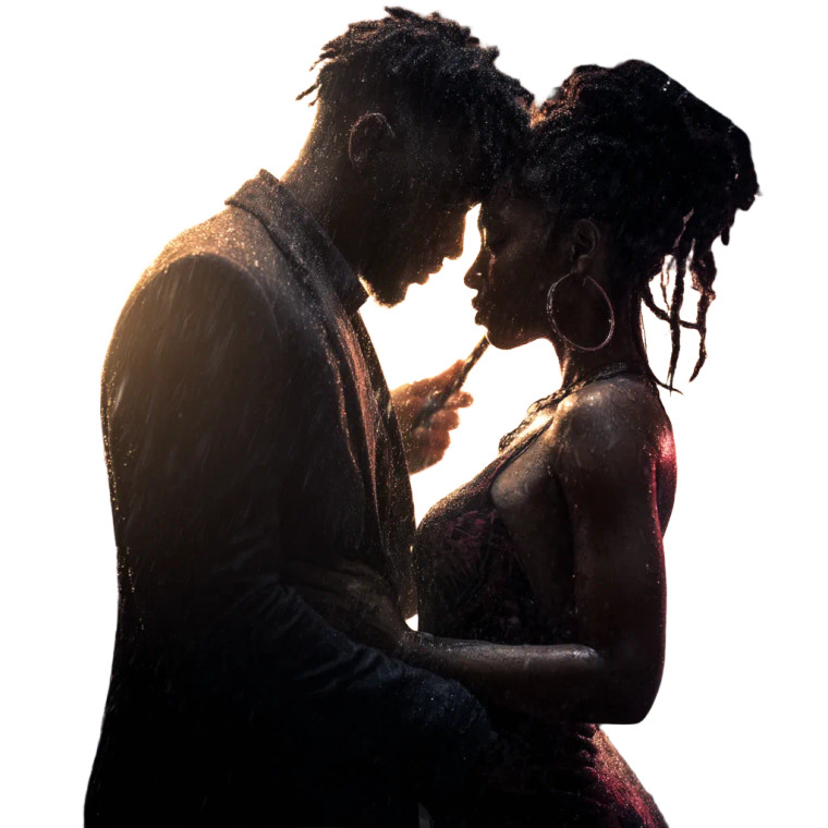 Loving Gaze In Rain Vinyl Car Decal Sticker – Waterproof & UV-Resistant 8"