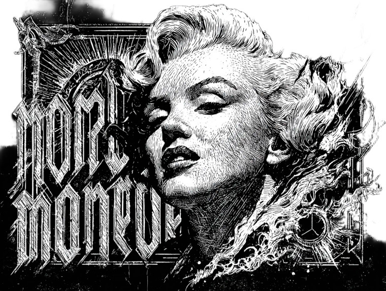 Futuristic Marilyn Portrait V2 Vinyl Car Decal Sticker – Waterproof & UV-Resistant 8"