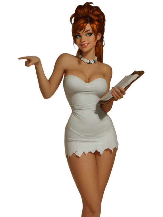 Wilma Flintstone Scene Vinyl Car Decal Sticker – Waterproof & UV-Resistant 8"