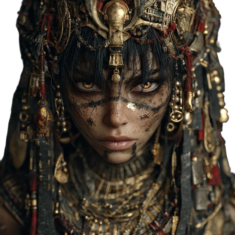 Cleopatra Portrait V4 Vinyl Car Decal Sticker – Waterproof & UV-Resistant 8"