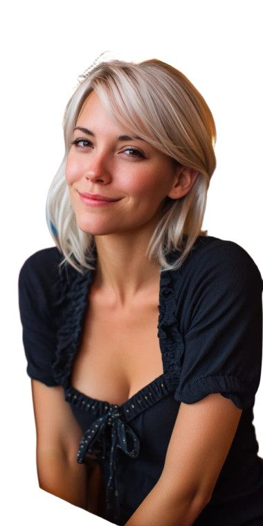Platinum-Haired Portrait Vinyl Car Decal Sticker – Waterproof & UV-Resistant 8"