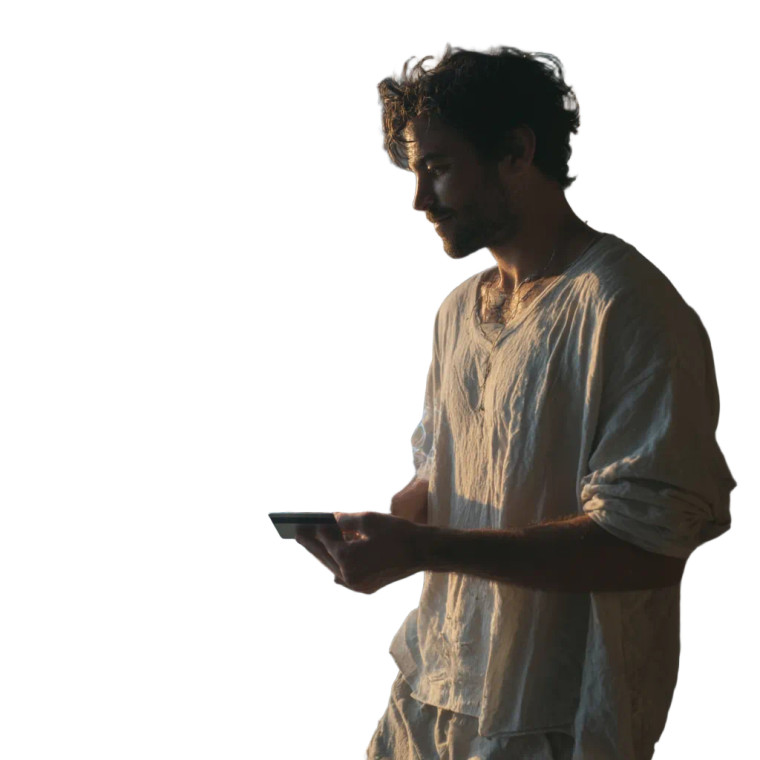 Tech-Savvy Modern Man Vinyl Car Decal Sticker – Waterproof & UV-Resistant 8"