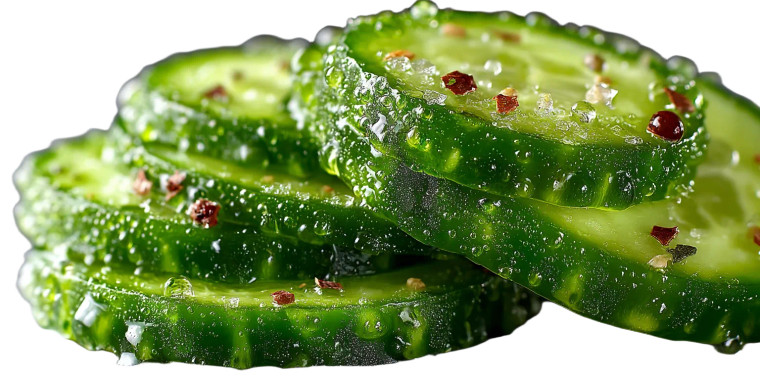 Fresh Cucumber Slices Vinyl Car Decal Sticker – Waterproof & UV-Resistant 8"