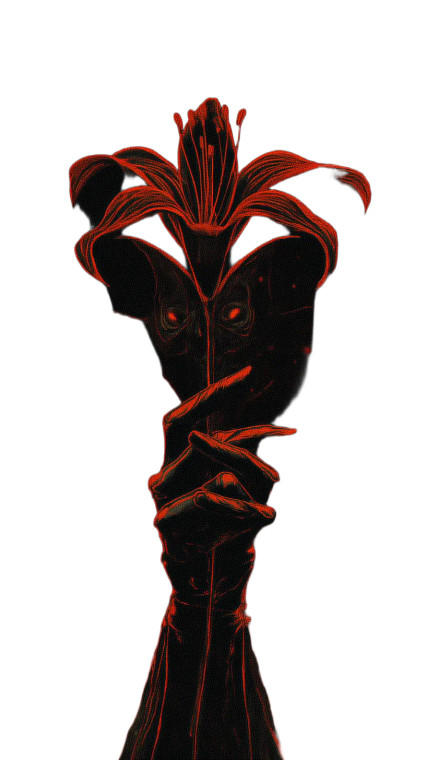 Dark Red Lily Vinyl Car Decal Sticker – Waterproof & UV-Resistant 8"