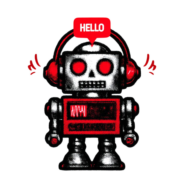 Robot Profile V2 Vinyl Car Decal Sticker – Waterproof & UV-Resistant 8"