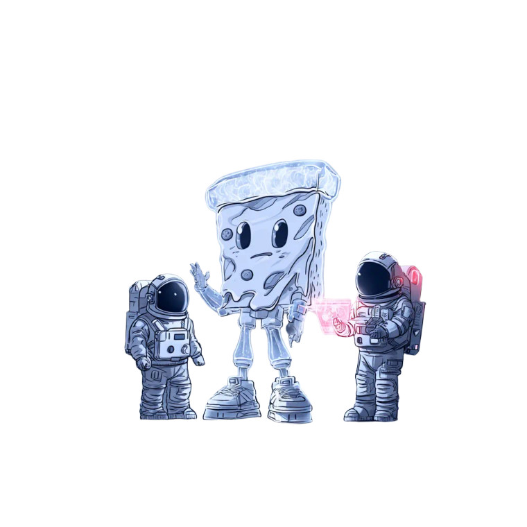 Heroic Pizza Slice Vinyl Car Decal Sticker – Waterproof & UV-Resistant 8"