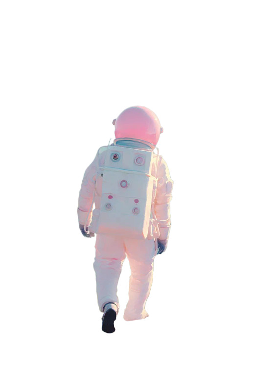 Lone Astronaut Walk Vinyl Car Decal Sticker – Waterproof & UV-Resistant 8"