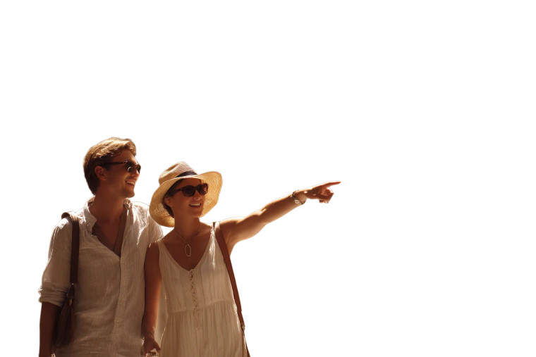 Happy Upscale Tourists Vinyl Car Decal Sticker – Waterproof & UV-Resistant 8"