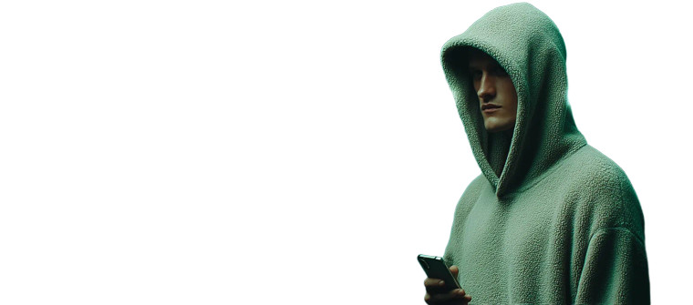 Hooded Scammer Vinyl Car Decal Sticker – Waterproof & UV-Resistant 8"