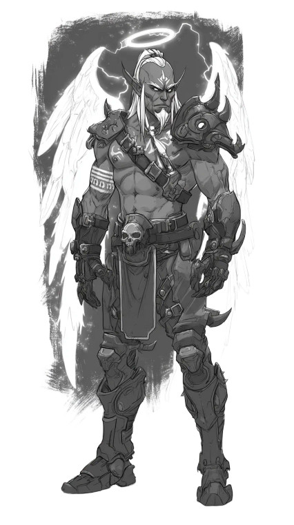 Drow Elf Warrior V4 Vinyl Car Decal Sticker – Waterproof & UV-Resistant 8"