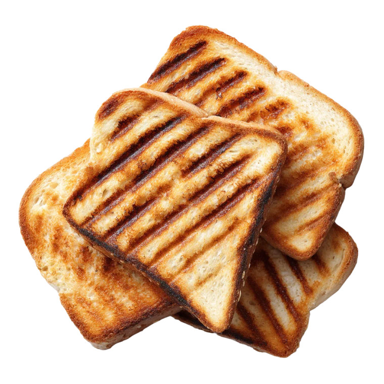 Grilled Toast Slices Vinyl Car Decal Sticker – Waterproof & UV-Resistant 8"