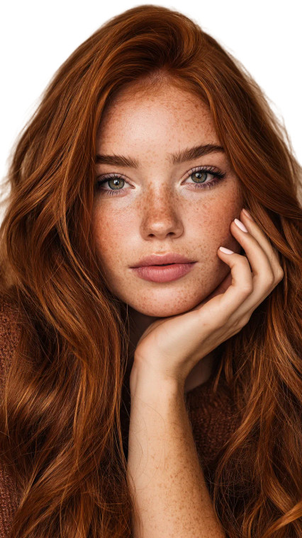 Red-Haired Beauty V6 Vinyl Car Decal Sticker – Waterproof & UV-Resistant 8"