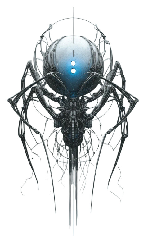 Futuristic Alien Spider Vinyl Car Decal Sticker – Waterproof & UV-Resistant 8"