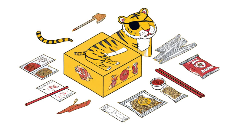 Cartoon Tiger Mascot Vinyl Car Decal Sticker – Waterproof & UV-Resistant 8"