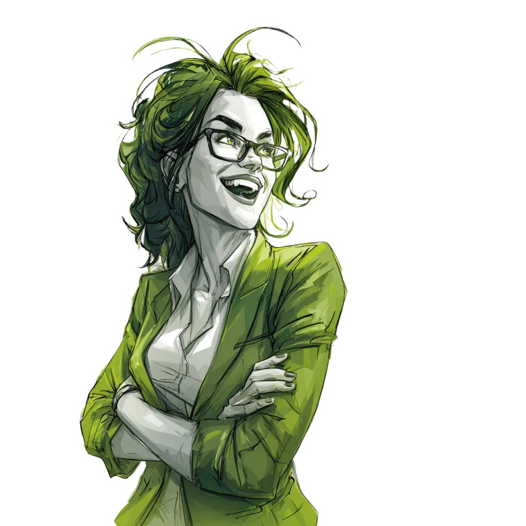 Corporate Comic Teamwork Vinyl Car Decal Sticker – Waterproof & UV-Resistant 8"