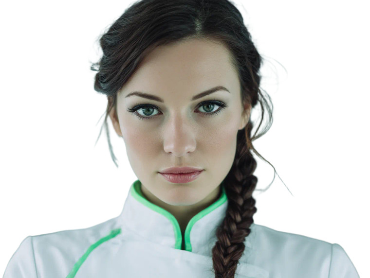 Futuristic Waitress Vinyl Car Decal Sticker – Waterproof & UV-Resistant 8"