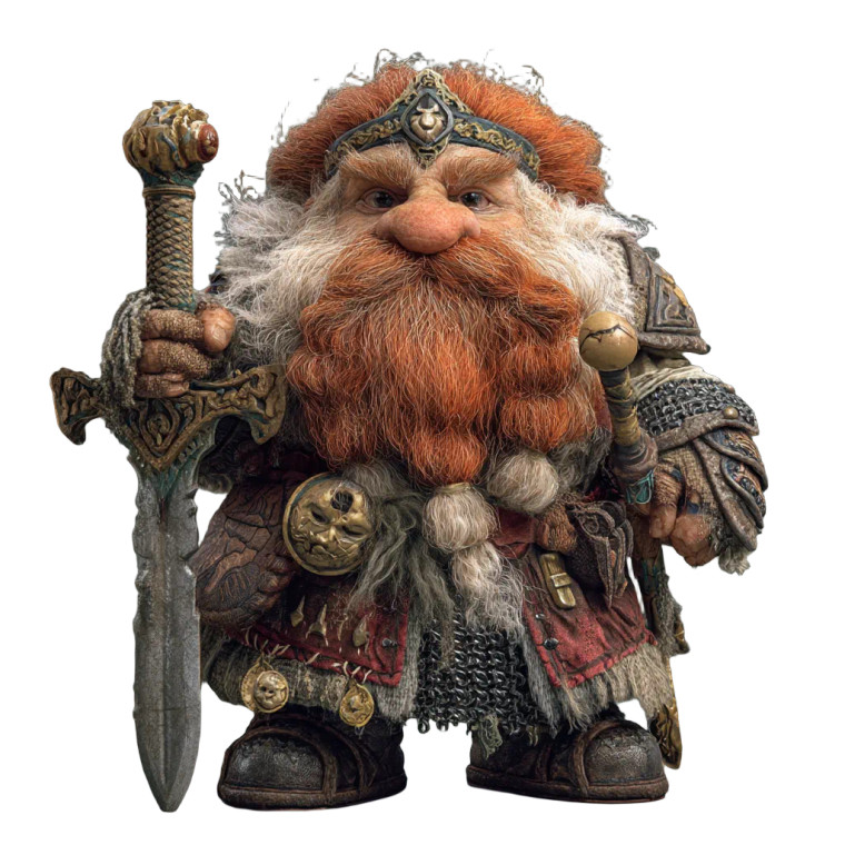 Vigorous Red-Bearded Dwarf Vinyl Car Decal Sticker – Waterproof & UV-Resistant 8"