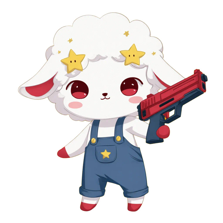 Kawaii Anime Lamb Vinyl Car Decal Sticker – Waterproof & UV-Resistant 8"