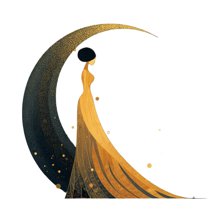 Moon Goddess V7 Vinyl Car Decal Sticker – Waterproof & UV-Resistant 8"