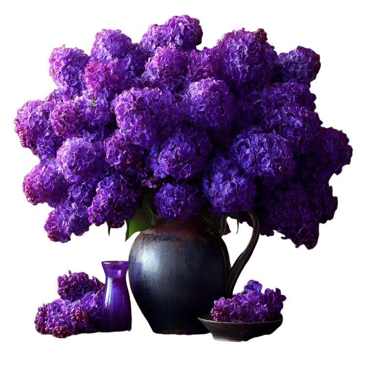 Purple Lilac Bouquet Vinyl Car Decal Sticker – Waterproof & UV-Resistant 8"