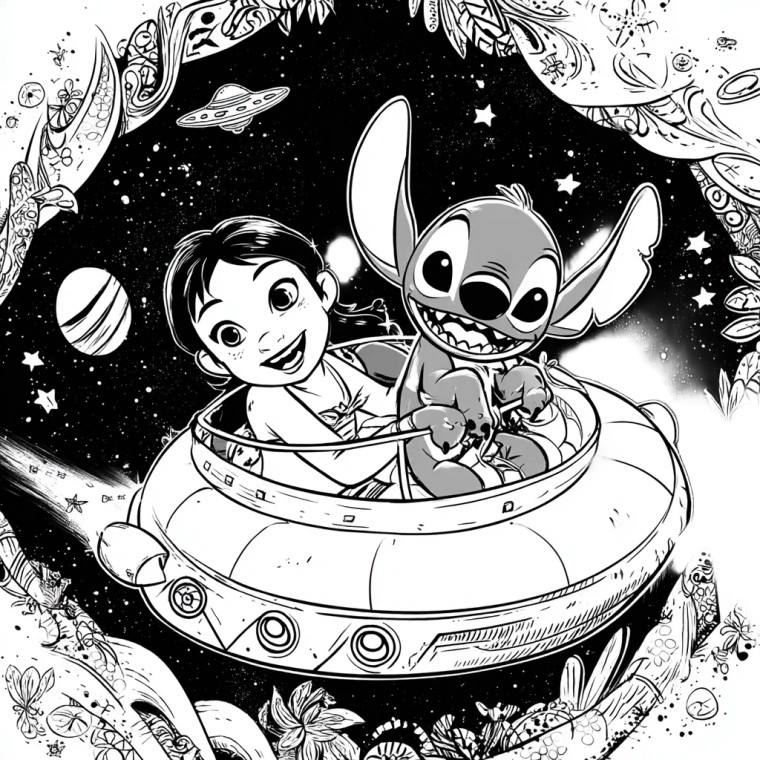 Lilo & Stitch Abducted Vinyl Car Decal Sticker – Waterproof & UV-Resistant 8"