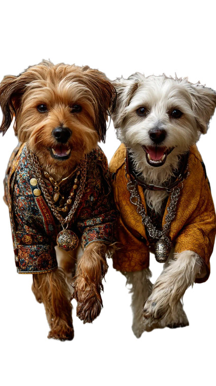 Joyful Dogs Playing Vinyl Car Decal Sticker – Waterproof & UV-Resistant 8"