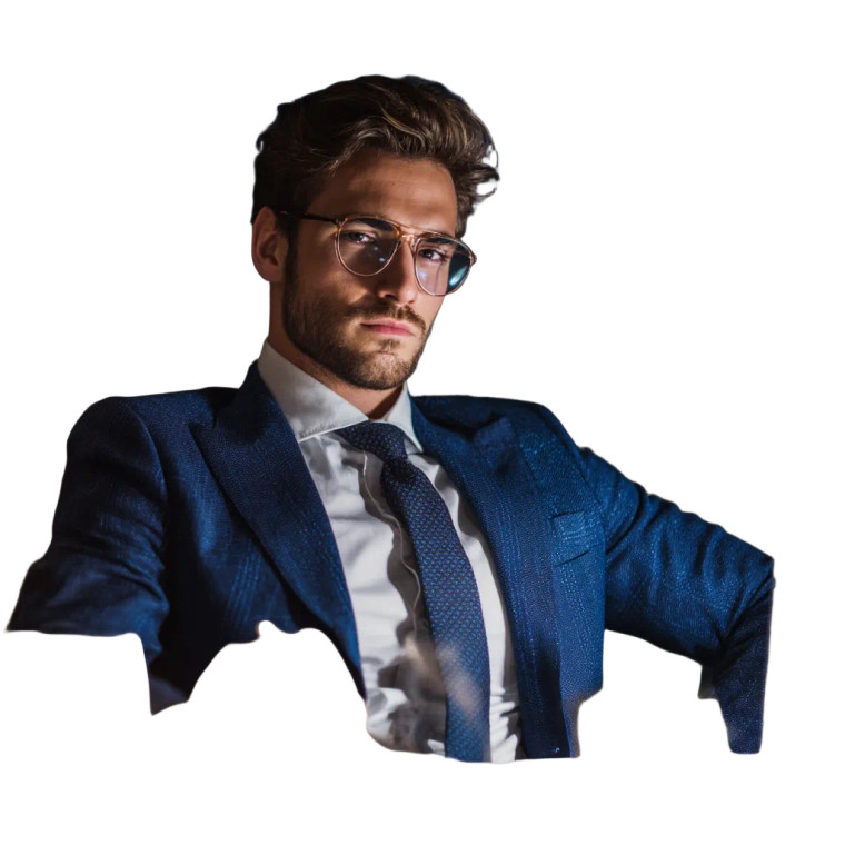 Stylish Businessman Vinyl Car Decal Sticker – Waterproof & UV-Resistant 8"