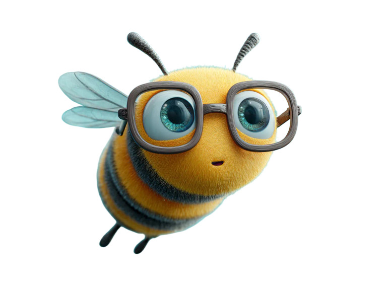 Curious Bumblebee Vinyl Car Decal Sticker – Waterproof & UV-Resistant 8"
